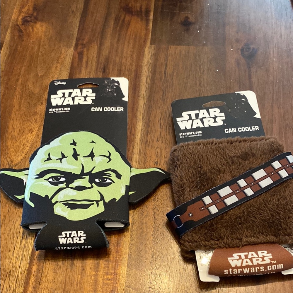 Two Star Wars Can Coolers - Yoda and Chewbacca